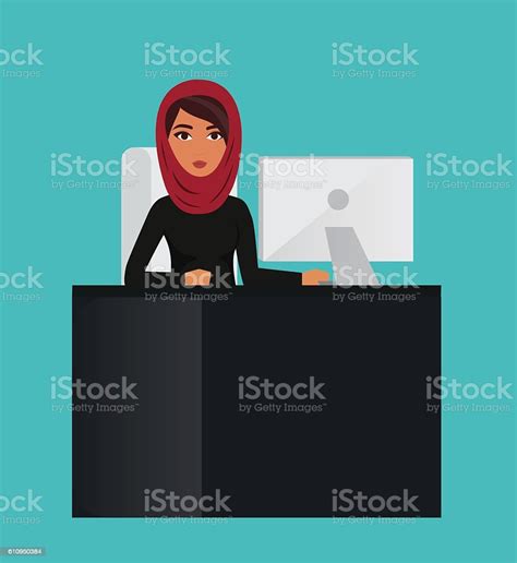 Arab Business Woman Teacher Profession Muslim Businesswoman Wearing