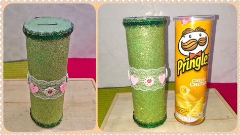 Very Easy Pringles Can Piggy Bank Diy Craft Youtube