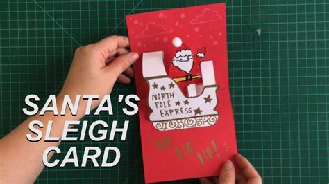 Diy Santas Sleigh Pop Up Card From Matthew Reinhart Diy Santa Santa Sleigh Pop Up