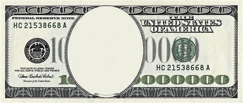 Blank Million Dollar Bill Template