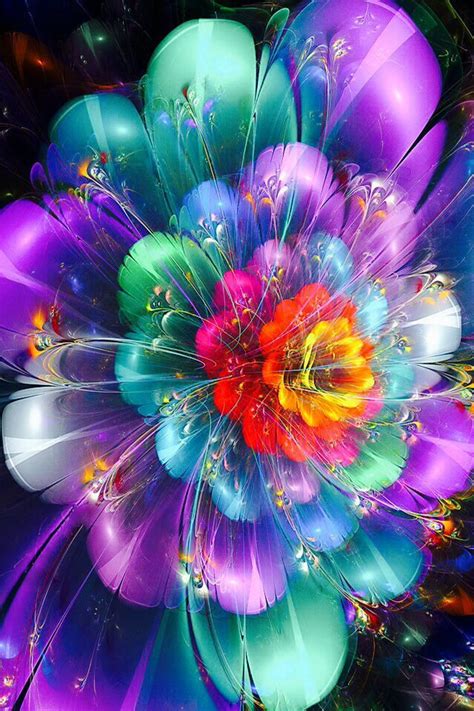 1249 Best Beautiful Flower Fractal Art Images On Pinterest Fractals