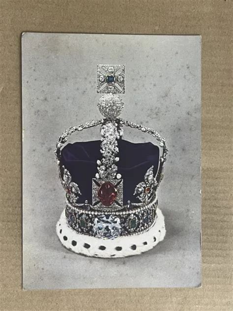 Postcard London England Uk Queen Victorias Imperial State Crown Ruby