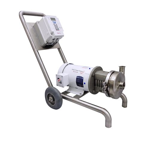 Ampco Pump 2 In Sanitary Centrifugal Pump With Cart 5 Hp 3 Ph 230v