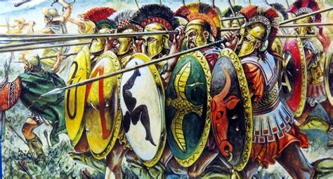 Greek Hoplites Marching Into Battle Ancient War Ancient Warfare