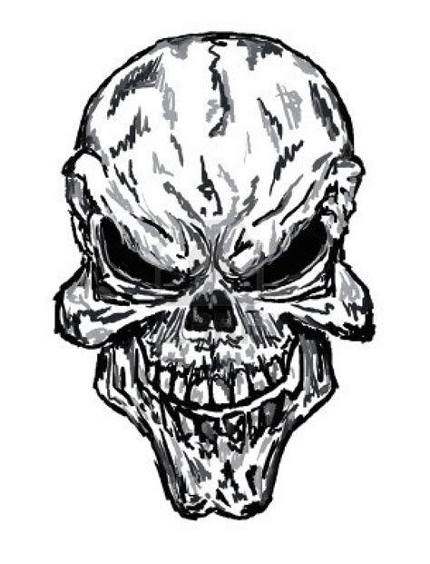 Wicked Skull Drawings Evil Skull Drawing At Getdrawings Free