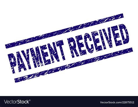 Grunge Textured Payment Received Stamp Seal Vector Image