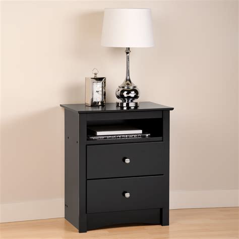 Best 25+ nightstand ideas for small spaces » jessica paster. Sonoma Black 2-Drawer Tall Night Stand with Open Cubbie ...