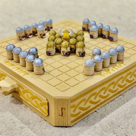 Hnefatafl Board Game 3d Print Model Mito3d