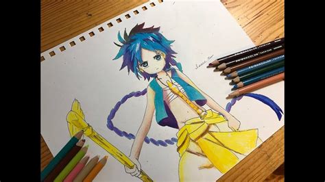 Speed Drawing Anime How To Draw Aladdin From Magi Youtube