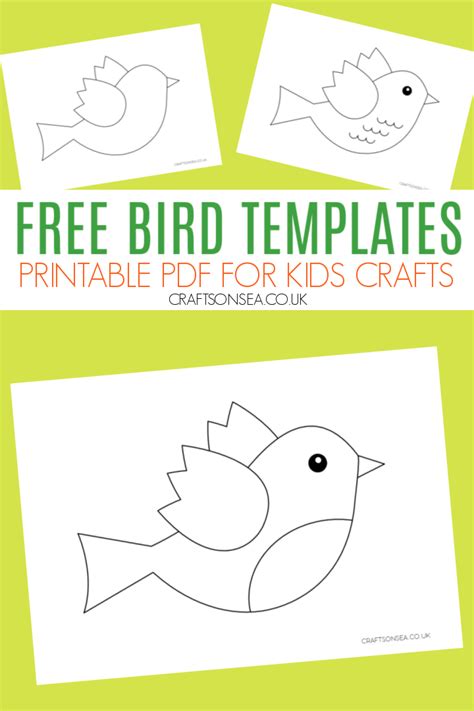 Bird Template Free Printable Crafts On Sea