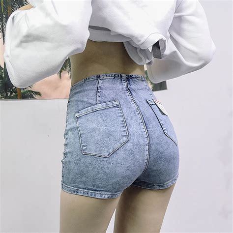 Summer Denim Hot Short Pants Sexy High Waist Jean Shorts Women Vintage Skinny Shorts Hotpants