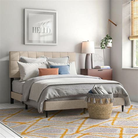 Zipcode Design™ Forsan Tufted Upholstered Low Profile Platform Bed