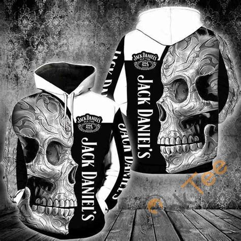 Jack Daniels Skull Hoodie 3d