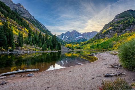 Sunset At Maroon Bells Landscape Photography Landscape Photography