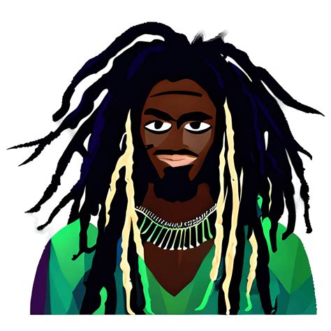 Graphic Of Large Black Man With Dreadlocks Ruling The New World
