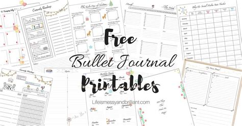 Free bullet journal printables with a simple but modern floral design. FREE Bullet Journal Printables