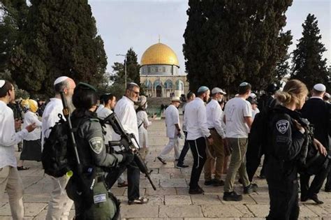 Hundreds Of Israeli Settlers Storm Al Aqsa Mosque Region World Ahram Online