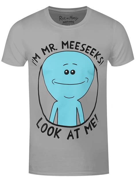 Rick And Morty Mr Meeseeks Mens Grey T Shirt Buy Online At