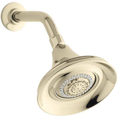 Kohler Fort Gpm Multifunction Wall Mount Shower Head Finish Vibrant French Gold Kohler