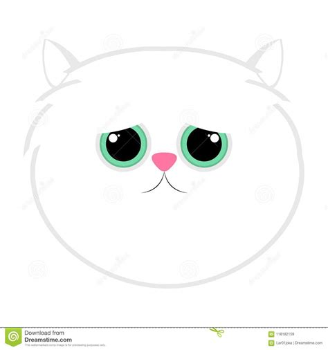 Isolated Cute Cat Avatar Stock Vector Illustration Of Funny 118182159
