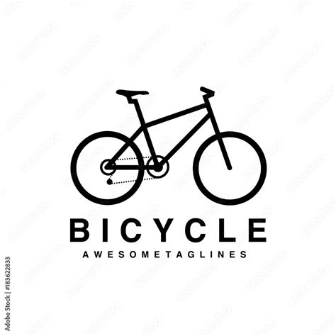 Mountain Bike Logo Vector Mtb Logo Bicycle Icon Design Flat Isolated