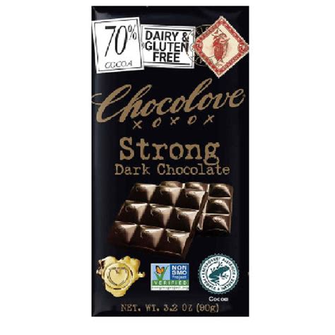 Chocolove Strong Dark Chocolate Bar 70 Cocoa 90g Healthy Options