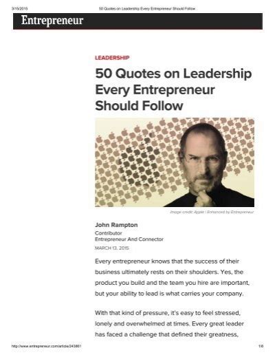 50 Quotes On Leadership Every Entrepreneur Should Follow