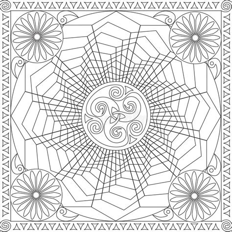 Use the squares in your crafts and learning activities. Coloring Page Book For Adults Square Format Geometric ...