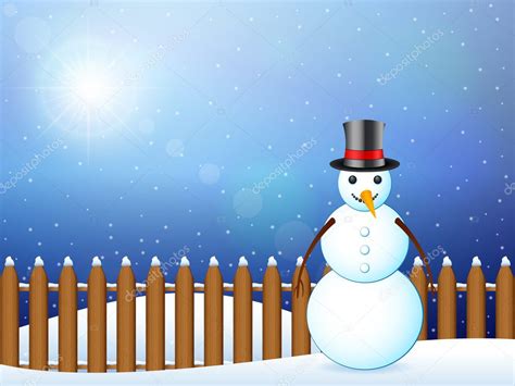Winter Landscape Snowman Stock Vector Image By ©julydfg 14047287