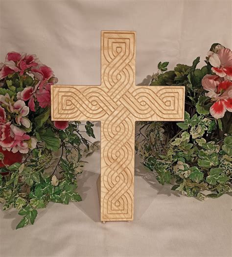 Cross With Croatian Interlace Wattle Križ S Pleterom Oak Etsy