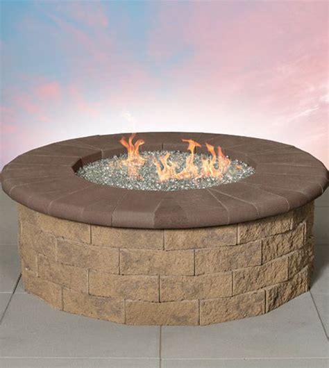 Pre Packaged Pyzique Round Gas Fire Pit Kit Cornerstone