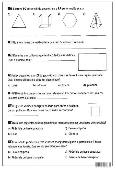 Sólidos Geométricos Atividades De Matemática Atividades De Geometria