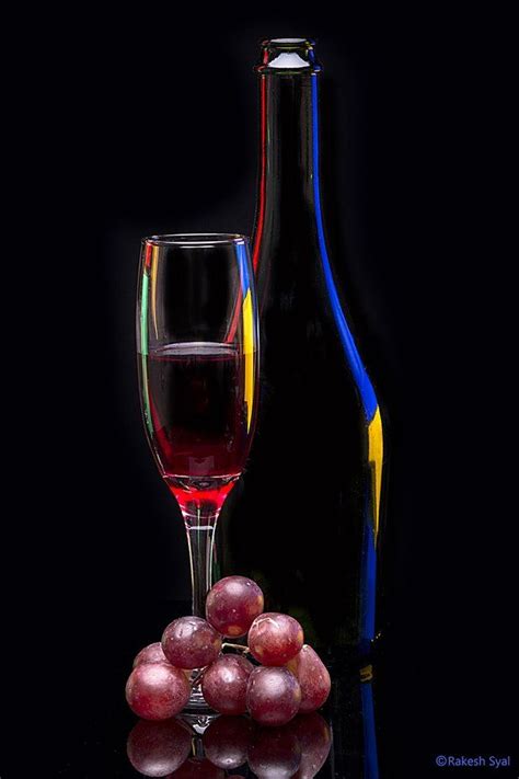 Midnight Blue By Rakesh Syal Photography Wine Painting Wine Glass