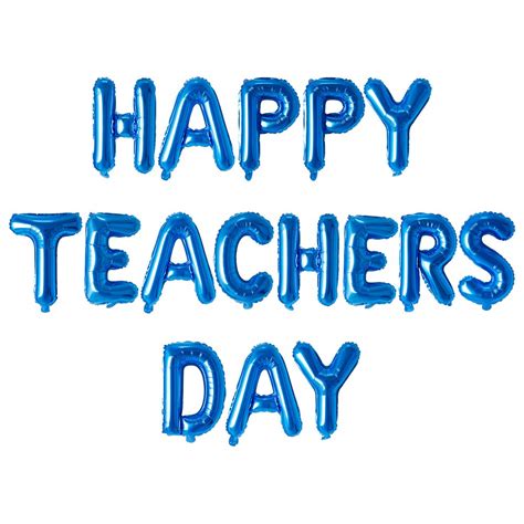 Rozi Decoration Happy Teachers Day Foil Balloon Set Pack Of 16 Letters