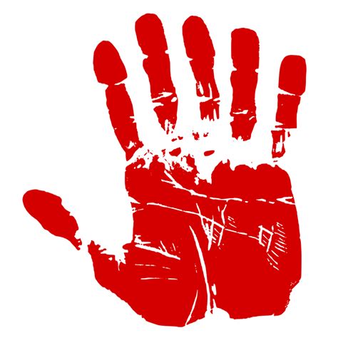 Six Fingered Red Handprint Openclipart