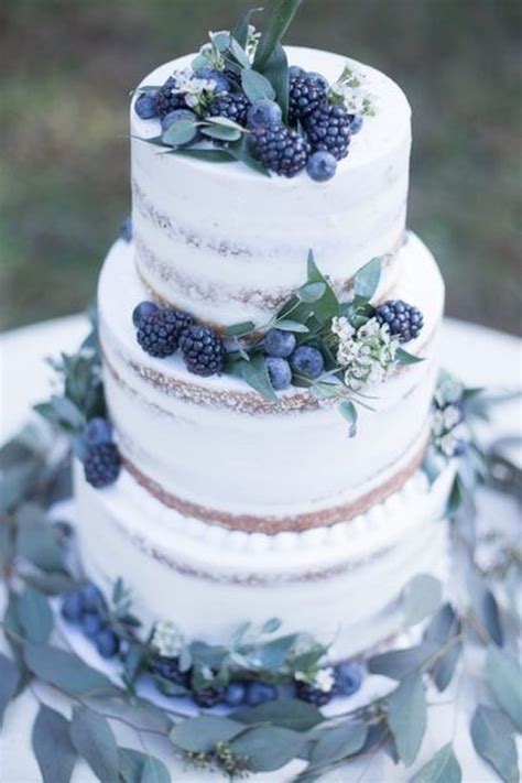 dusty blue winter wedding cake - EmmaLovesWeddings