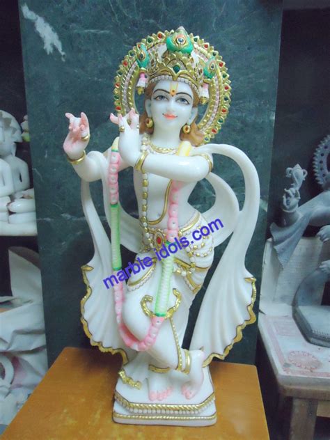 Multicolor Painted Marble Krishna Marble Size 2 To 6 Feet For
