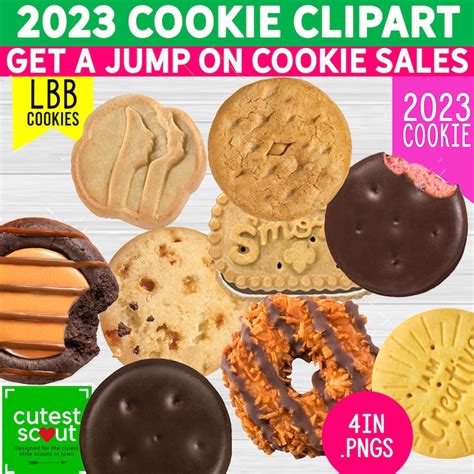 2023 Girl Scout Cookie Clip Art Lbb Including New Cookie Etsy