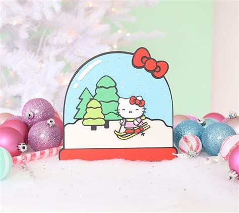 Hello Kitty Dimensional Snow Globe Christmas Crafts Hello Kitty Crafts