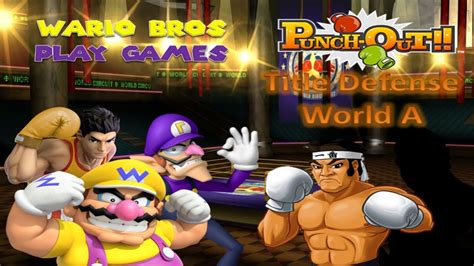 Wario Bros Play Games Punch Out Wii 5 Title Defense World A