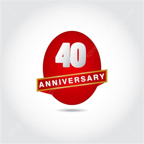 40 Anniversary Vector Hd Images 40 Years Anniversary Vector Template