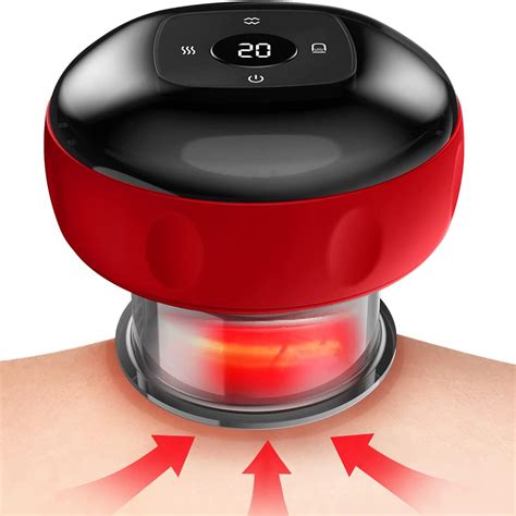 Smart Cupping Therapy Device Red Portable Smart Cupping Therapy Touch Of Modern