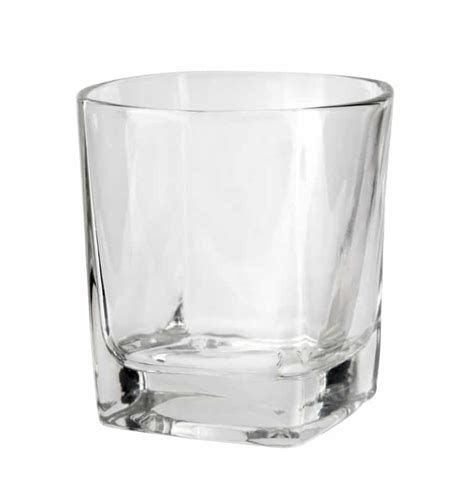 3 Short Square Glass Tumblers 255ml Just Click