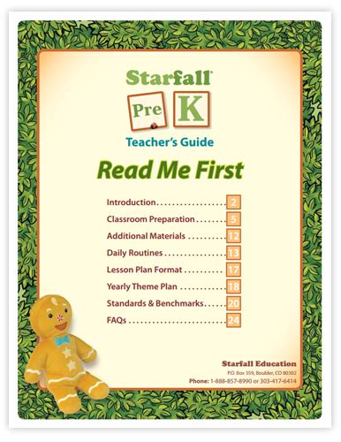 Starfall Education Pre K Curriculum First Edition