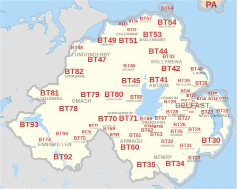 Northern Ireland Postcode Sector Map Laminated Wall Map Amazon Co Hot