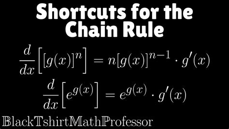 Shortcuts For The Chain Rule General Power Rule And General
