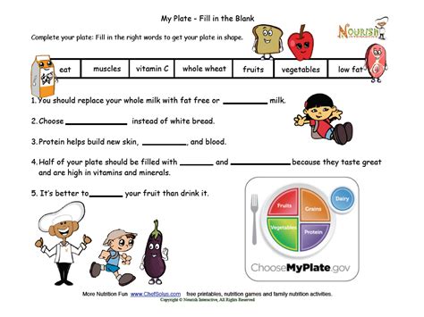 Do some research then fill in this fun worksheet, which includes do some research then fill in this fun worksheet, which includes a plate for drawing a meal on. My Plate Fill in the Blank * Please make sure to print the ...