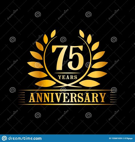 75 Years Anniversary Celebration Logo 75th Anniversary Luxury Design