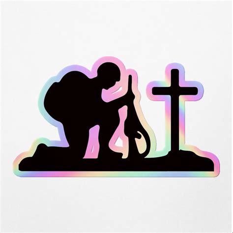 Vinyl Stickers Decals Of Kneeling Soldier Silhouette Apply On Any