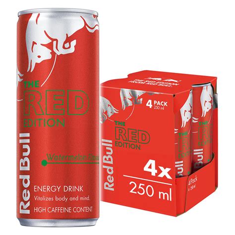 Red Bull Energy Drink Red Edition Watermelon 250ml 4 Pack